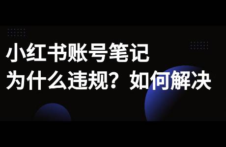 小红书账号为什么违规？如何自检？怎么解决，一次性讲完！