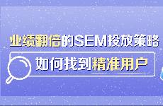 业绩翻倍的SEM投放策略 如何找到精准用户