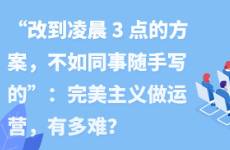 完美主义，是运营人的负面buff么？